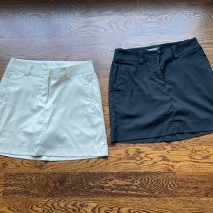 Nike golf skirts (black and light khaki)